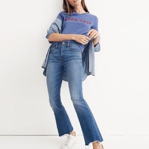 Madewell Cali Demi Jeans Destructed Hem